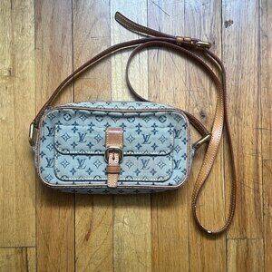 LOUIS VUITTON Juliette MM Blue Monogram Mini Lin Shoulder Bag
